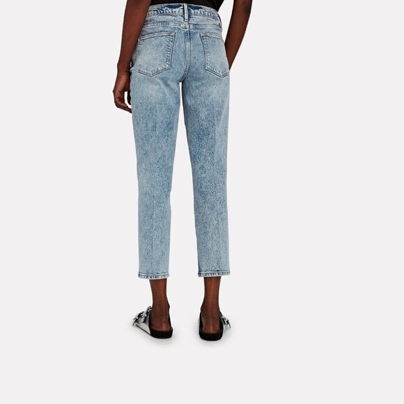 Frame Le High straight leg ankle jean in Lombard wash (light blue) size 29 - Picture 3 of 14